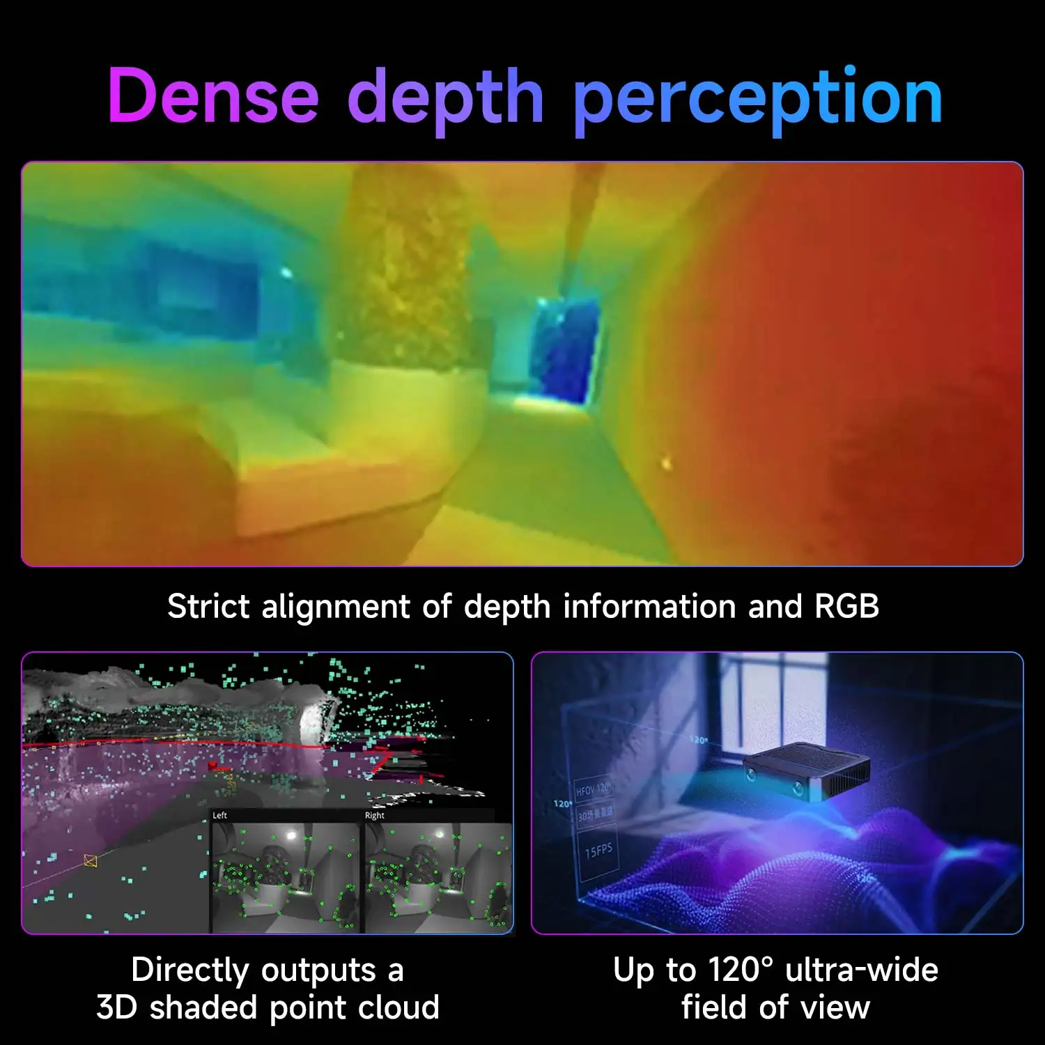 Aurora S Fully Integrated AI Spatial Perception System Self-developed AI-VSLAM Engine 120°Binocular Depth Vision for ROS/ROS2 Aurora S Fully Integrated AI Spatial Perception System Self-developed AI-VSLAM Engine 120°Binocular Depth Vision for ROS/ROS2