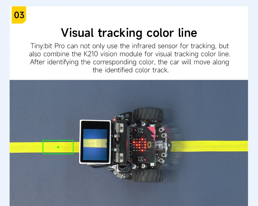 Yahboom Microbit Smart Robot Car AI Visual Recognition Line Tracking Ultrasonic Sensor IR Remote Control Kit