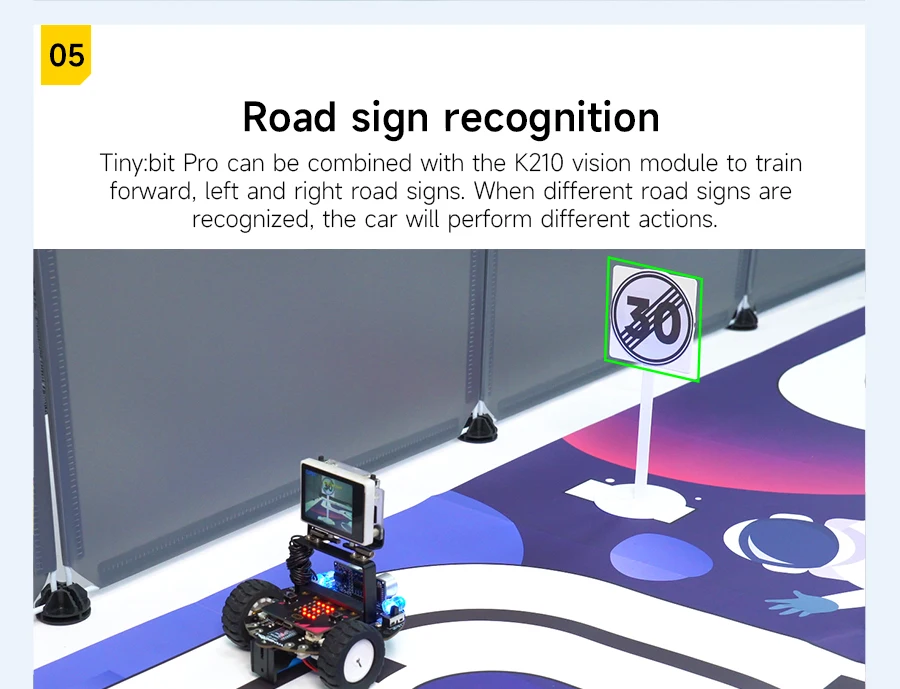 Yahboom Microbit Smart Robot Car AI Visual Recognition Line Tracking Ultrasonic Sensor IR Remote Control Kit