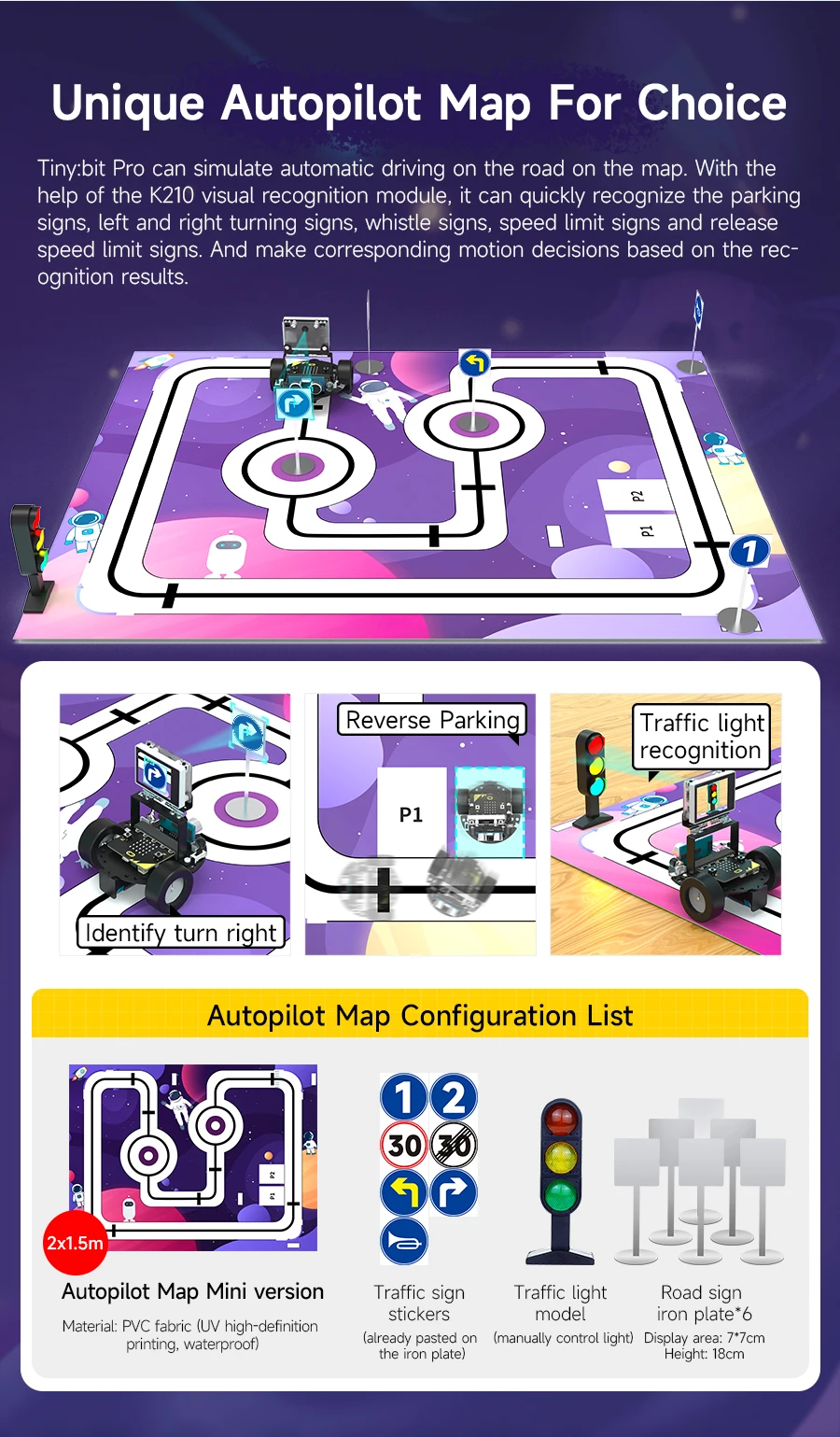 Yahboom Microbit Smart Robot Car AI Visual Recognition Line Tracking Ultrasonic Sensor IR Remote Control Kit