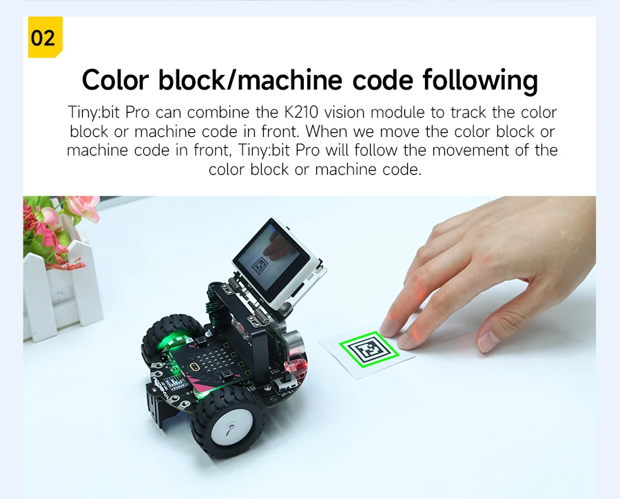 Yahboom Microbit Smart Robot Car AI Visual Recognition Line Tracking Ultrasonic Sensor IR Remote Control Kit