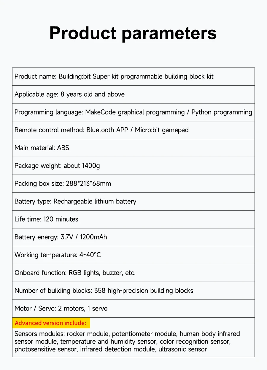 BBC Microbit V2 Robot Kit 16 in 1 STEM Projects with Sensor Module DIY Programmable Electronic Science Maker Educational Kits