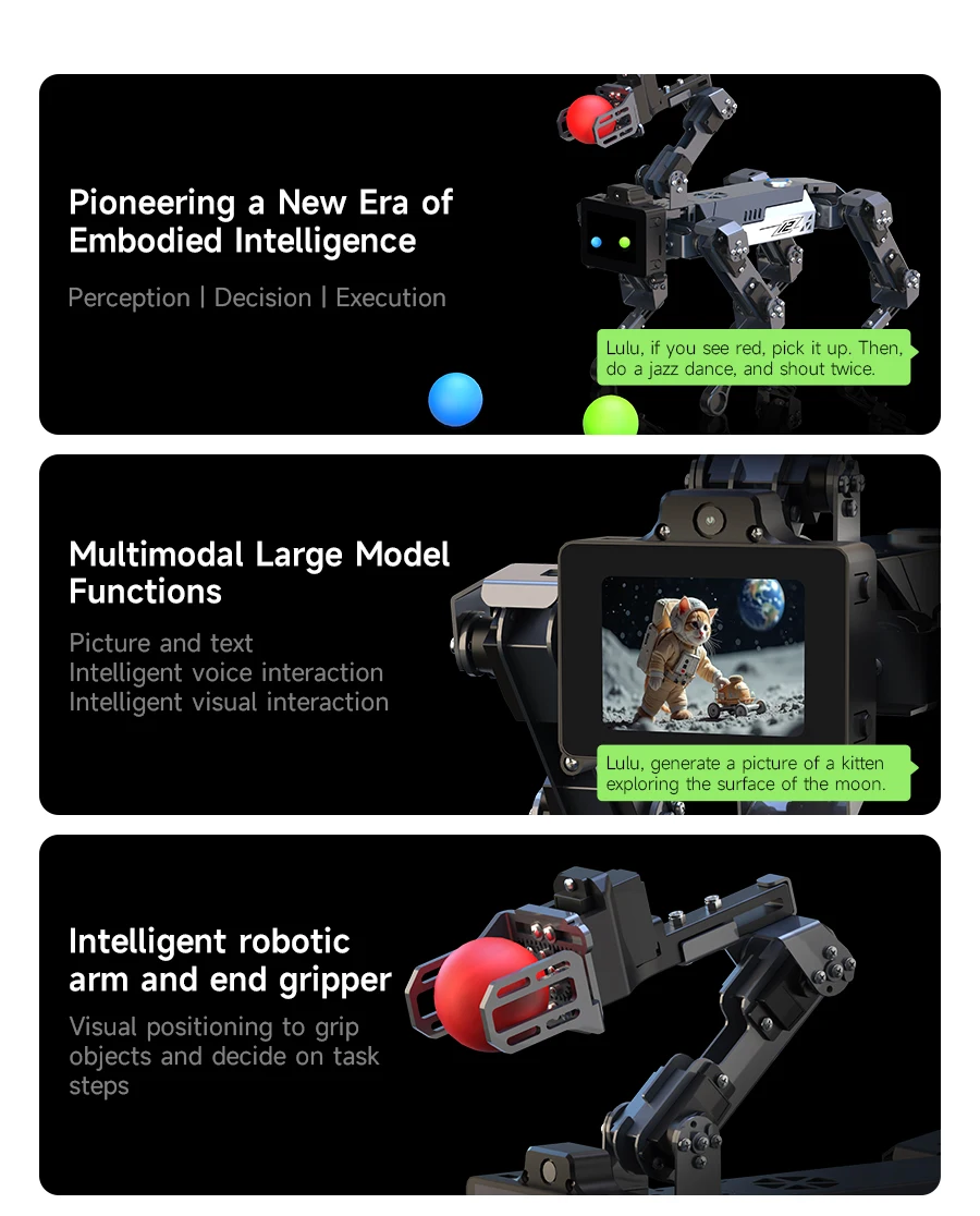 Yahboom DOGZILLA-Lite Quadruped Bionic Robot Dog AI Vision Large Model Intelligent Programming Electronic Kit for Raspberry Pi