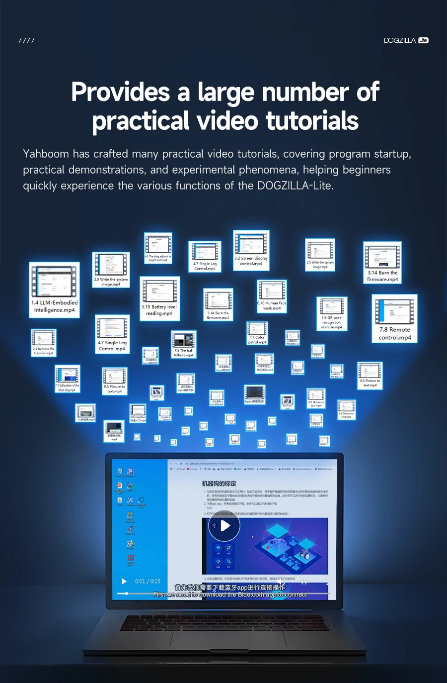 Yahboom DOGZILLA-Lite Quadruped Bionic Robot Dog AI Vision Large Model Intelligent Programming Electronic Kit for Raspberry Pi