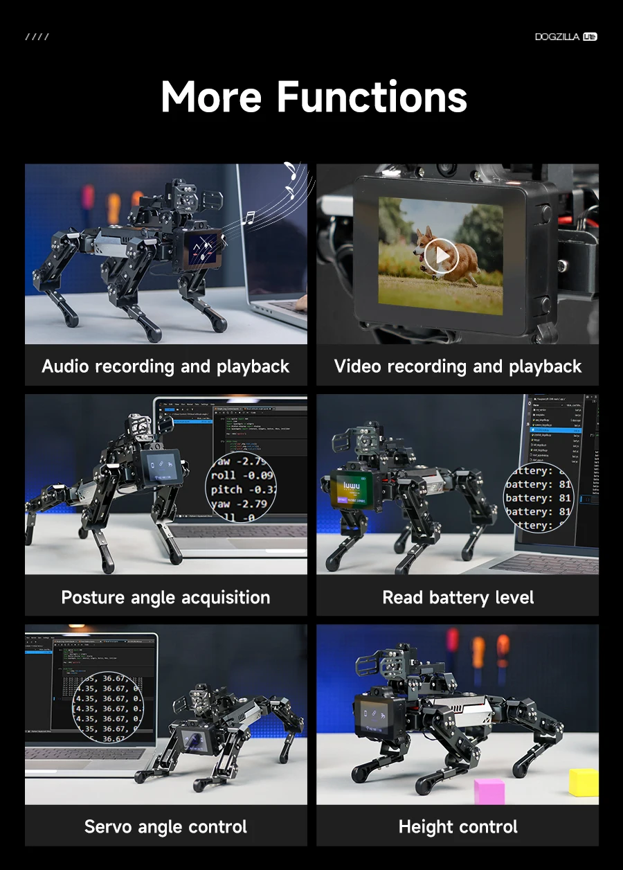 Yahboom DOGZILLA-Lite Quadruped Bionic Robot Dog AI Vision Large Model Intelligent Programming Electronic Kit for Raspberry Pi