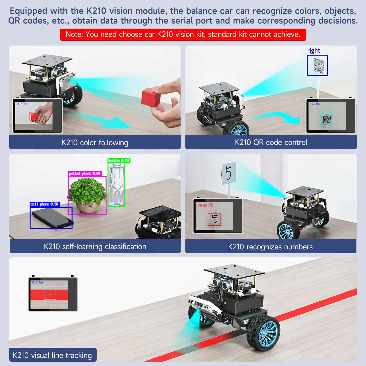 Yahboom 2WD High Configuration STM32 Self-Balance Car Educational Smart Robot Kit With DC Motor Support PID Adjustment 4KG Load Yahboom 2WD High Configuration STM32 Self-Balance Car Educational Smart Robot Kit With DC Motor Support PID Adjustment 4KG Load