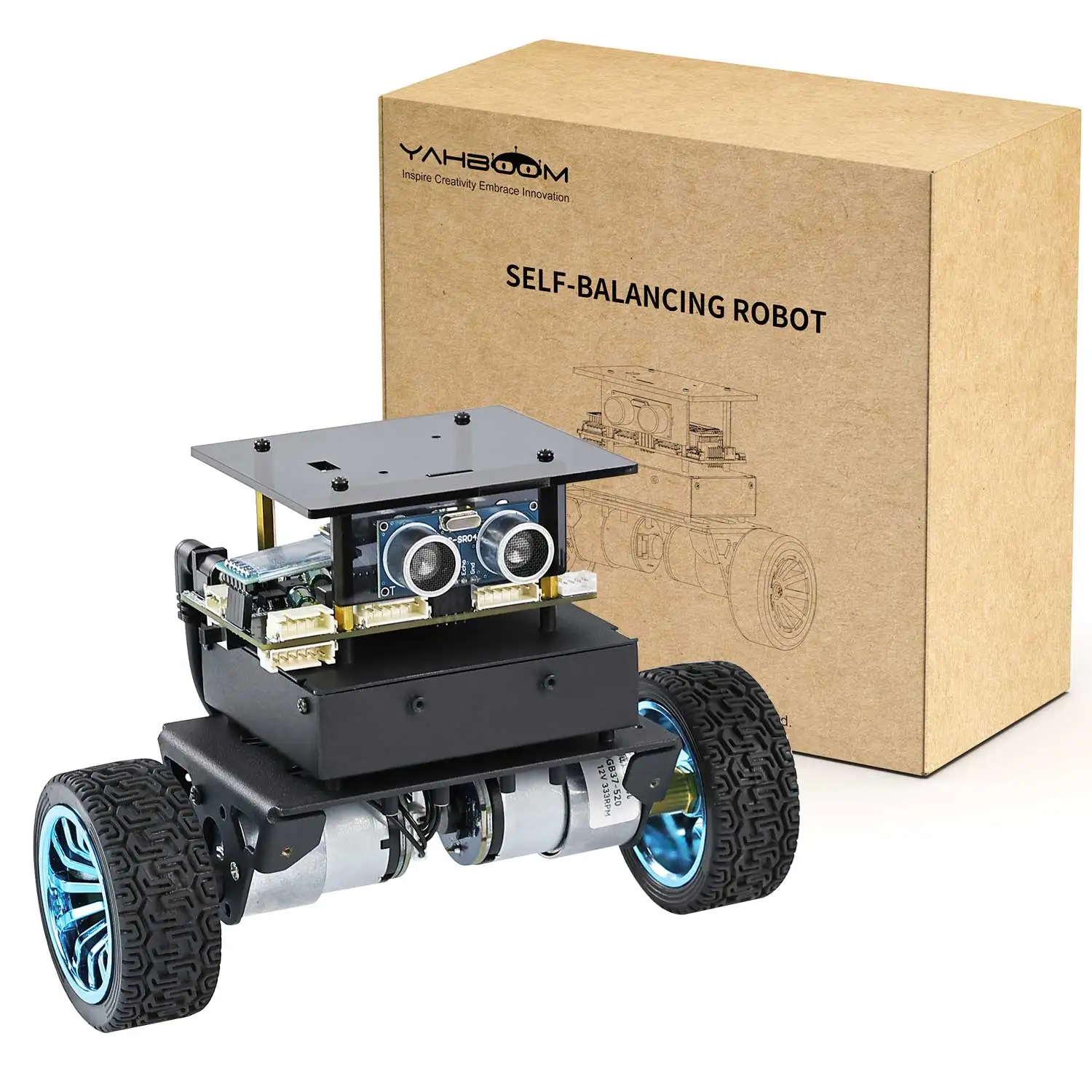 Yahboom 2WD High Configuration STM32 Self-Balance Car Educational Smart Robot Kit With DC Motor Support PID Adjustment 4KG Load Yahboom 2WD High Configuration STM32 Self-Balance Car Educational Smart Robot Kit With DC Motor Support PID Adjustment 4KG Load