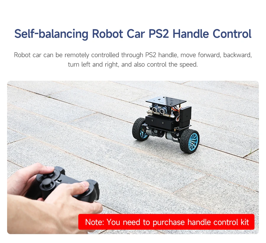 Yahboom 2WD High Configuration STM32 Self-Balance Car Educational Smart Robot Kit With DC Motor Support PID Adjustment 4KG Load