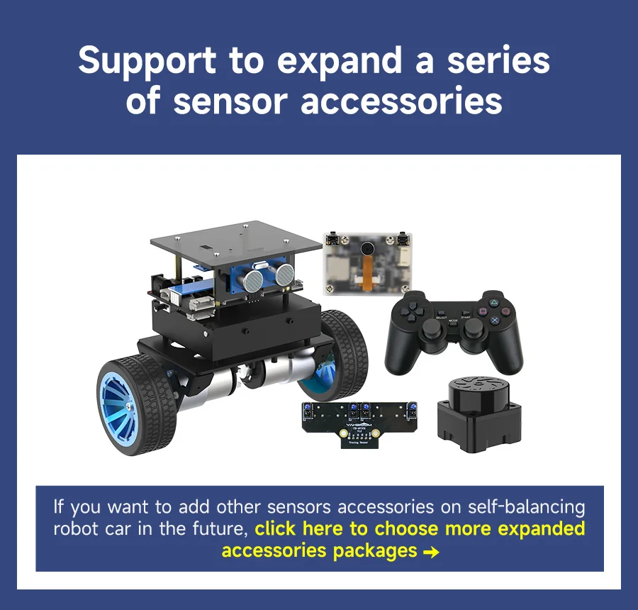 Yahboom 2WD High Configuration STM32 Self-Balance Car Educational Smart Robot Kit With DC Motor Support PID Adjustment 4KG Load