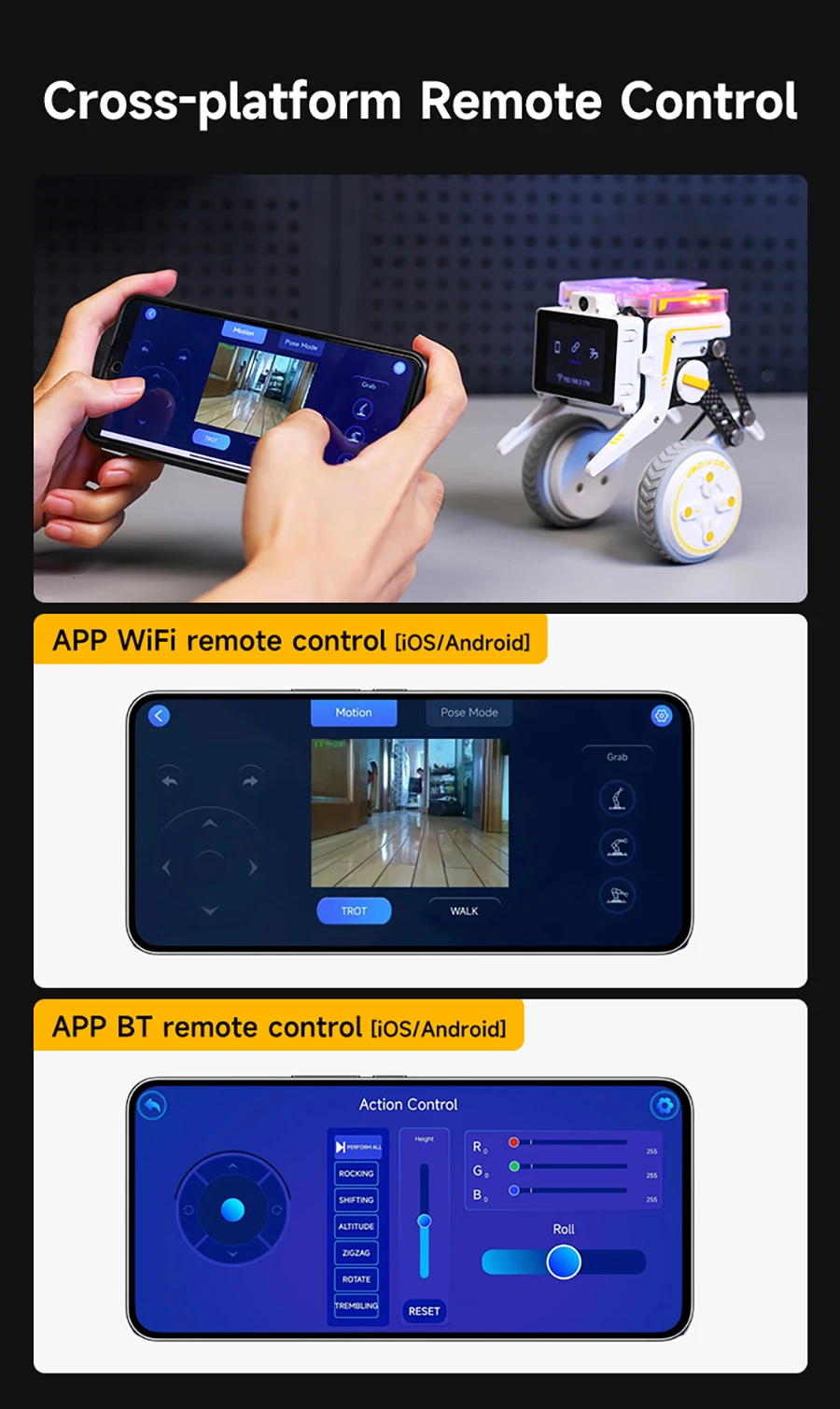 Yahboom Rider-Pi AI Robot Car Electronic Kit with IPS Display Based on Raspberry Pi CM5 Module Support ChatGPT Voice Interaction Yahboom Rider-Pi AI Robot Car Electronic Kit with IPS Display Based on Raspberry Pi CM5 Module Support ChatGPT Voice Interaction