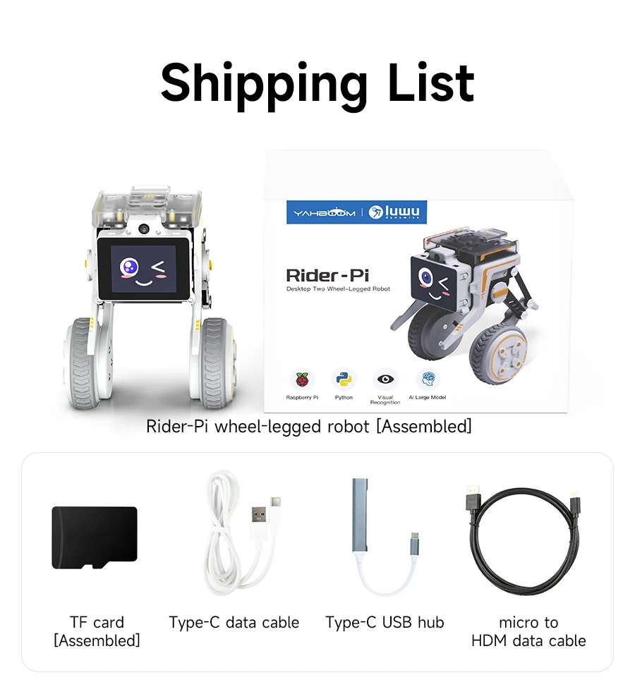 Yahboom Rider-Pi AI Robot Car Electronic Kit with IPS Display Based on Raspberry Pi CM5 Module Support ChatGPT Voice Interaction Yahboom Rider-Pi AI Robot Car Electronic Kit with IPS Display Based on Raspberry Pi CM5 Module Support ChatGPT Voice Interaction