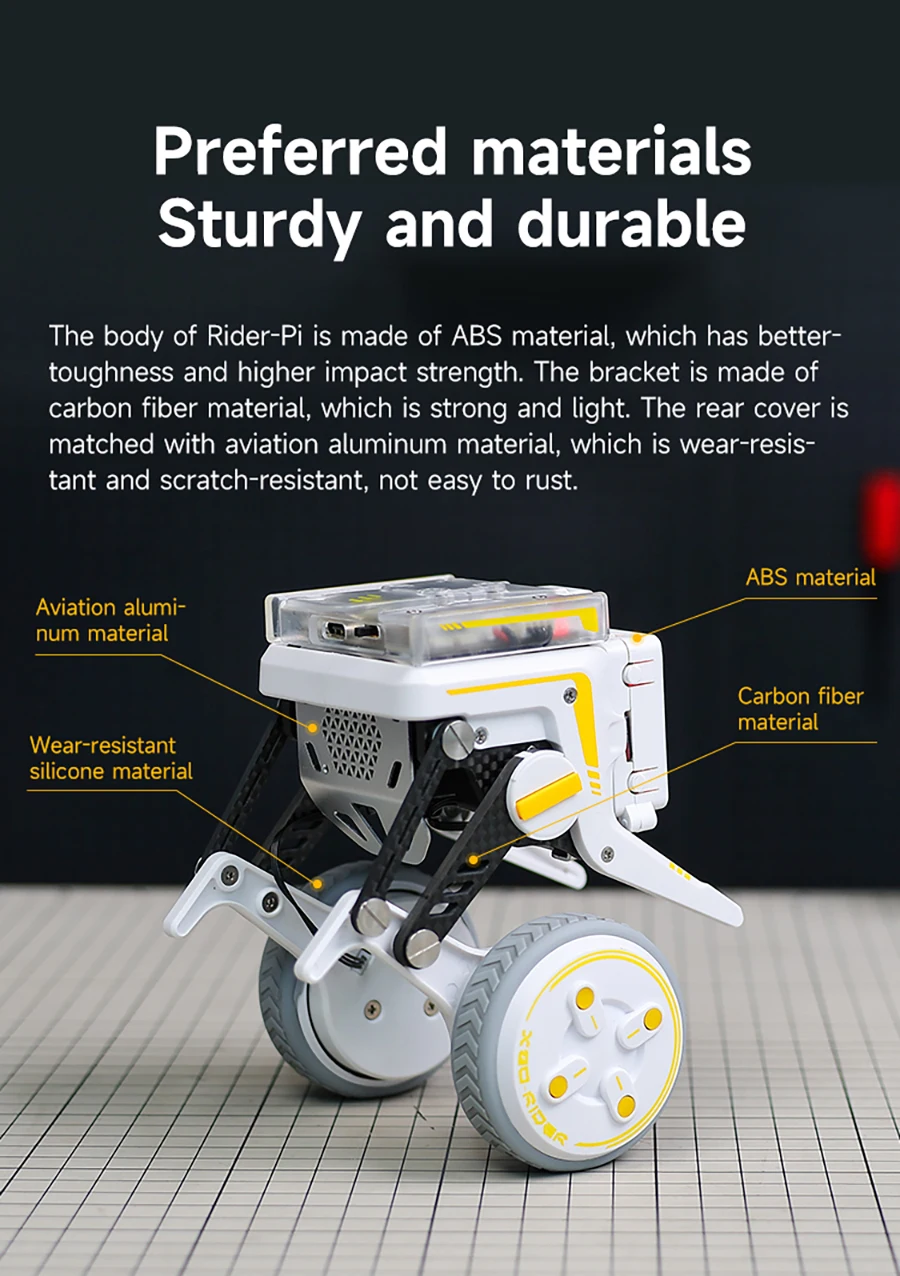 Yahboom Rider-Pi AI Robot Car Electronic Kit with IPS Display Based on Raspberry Pi CM5 Module Support ChatGPT Voice Interaction Yahboom Rider-Pi AI Robot Car Electronic Kit with IPS Display Based on Raspberry Pi CM5 Module Support ChatGPT Voice Interaction