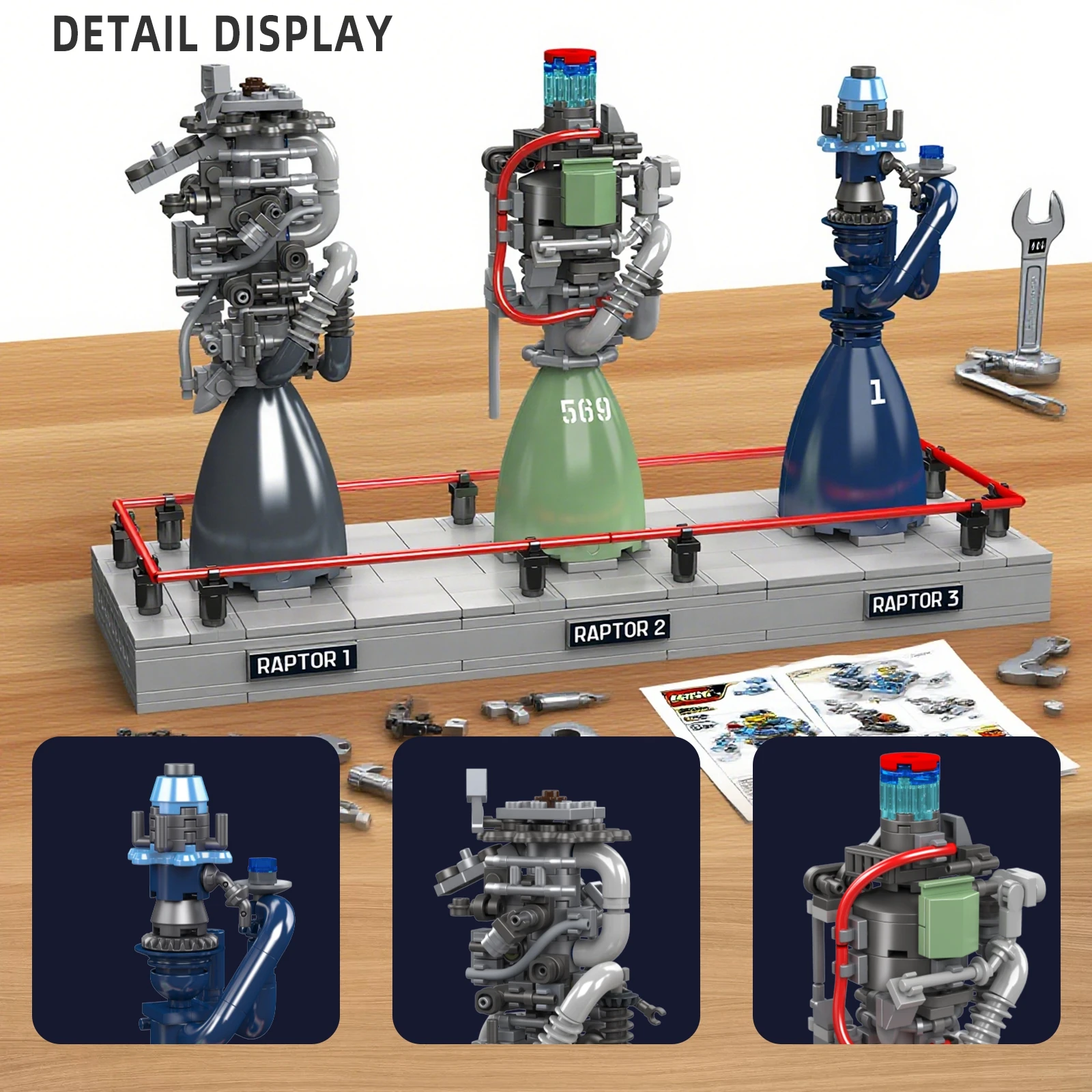 Mould King 10247 Raptor Rocket Engine Building Blocks Mechanical Science and Education Model Kids STEM Toy Adults Creative Gift Mould King 10247 Raptor Rocket Engine Building Blocks Mechanical Science and Education Model Kids STEM Toy Adults Creative Gift