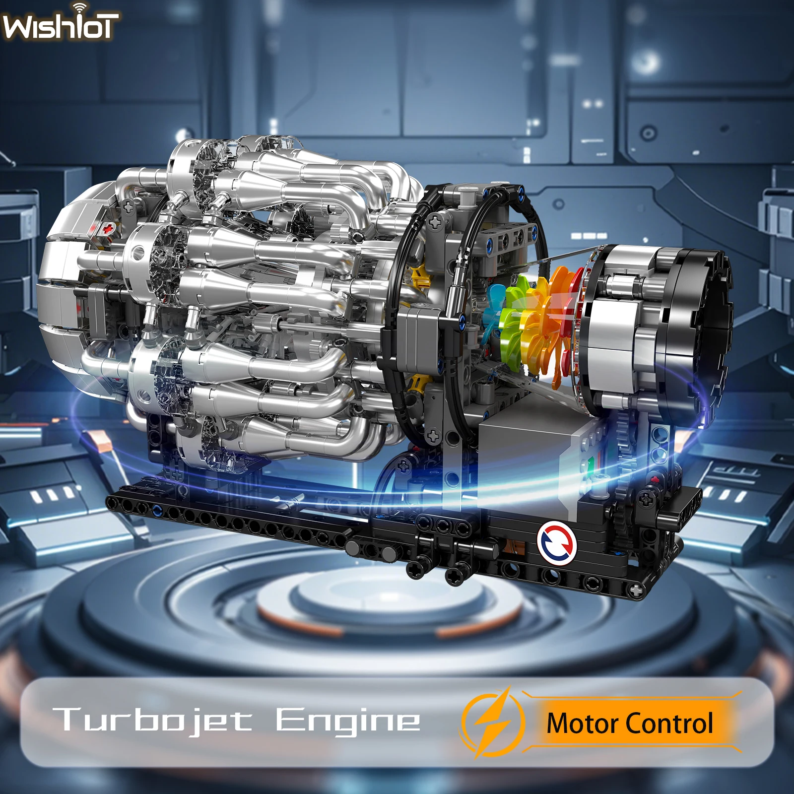 Mould King 10216 Turbojet Engine Building Blocks Simulation Model STEM DIY Bricks Toys Teens Aviation Enthusiasts Christmas Gift