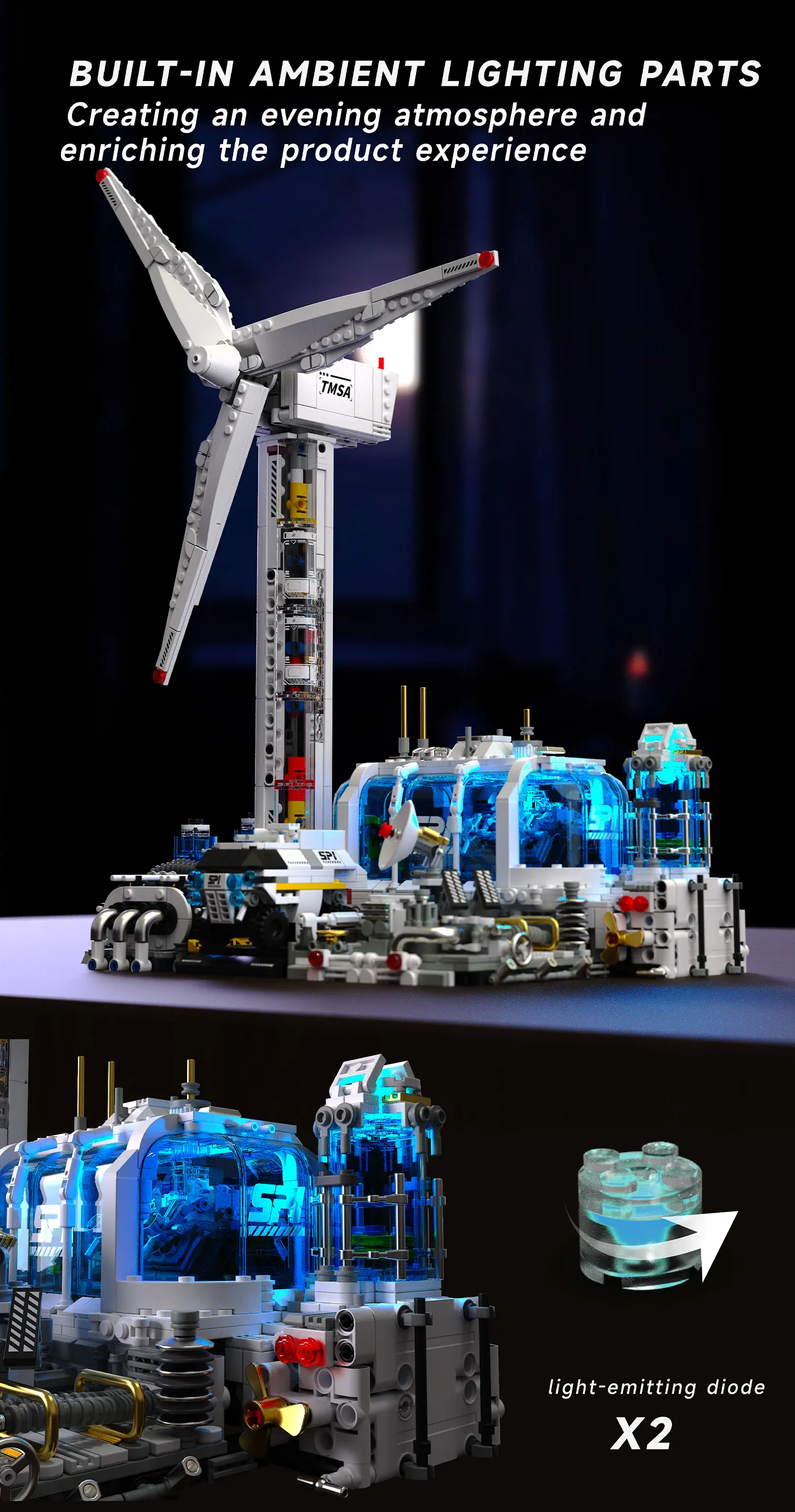 2291PCS WTGS Wind Farm Buidling Blocks Space Exploration Lighting Wind Power Plant Model Motor Driven Puzzle Toy Christmas Gift 2291PCS WTGS Wind Farm Buidling Blocks Space Exploration Lighting Wind Power Plant Model Motor Driven Puzzle Toy Christmas Gift