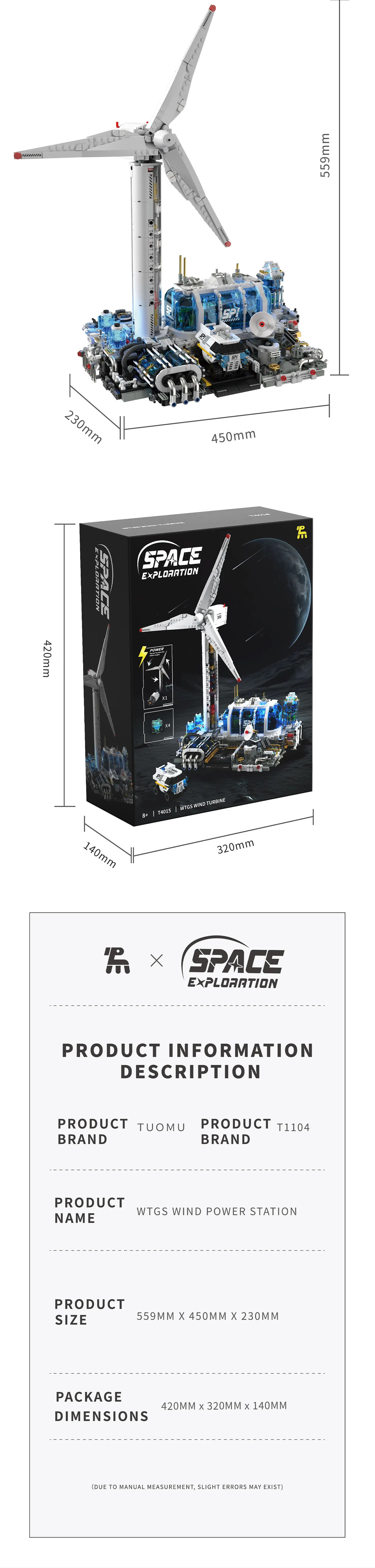 2291PCS WTGS Wind Farm Buidling Blocks Space Exploration Lighting Wind Power Plant Model Motor Driven Puzzle Toy Christmas Gift 2291PCS WTGS Wind Farm Buidling Blocks Space Exploration Lighting Wind Power Plant Model Motor Driven Puzzle Toy Christmas Gift