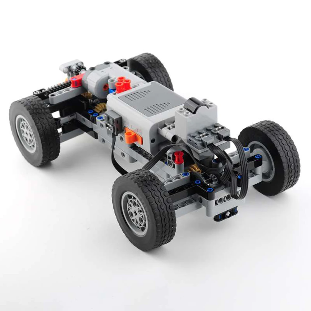 4WD Four-Wheel Drive Technical Car Chassis Bricks IR Remote Control Reciever M Motor AA Battery Box MOC Parts Kit for legoeds 4WD Four-Wheel Drive Technical Car Chassis Bricks IR Remote Control Reciever M Motor AA Battery Box MOC Parts Kit for legoeds