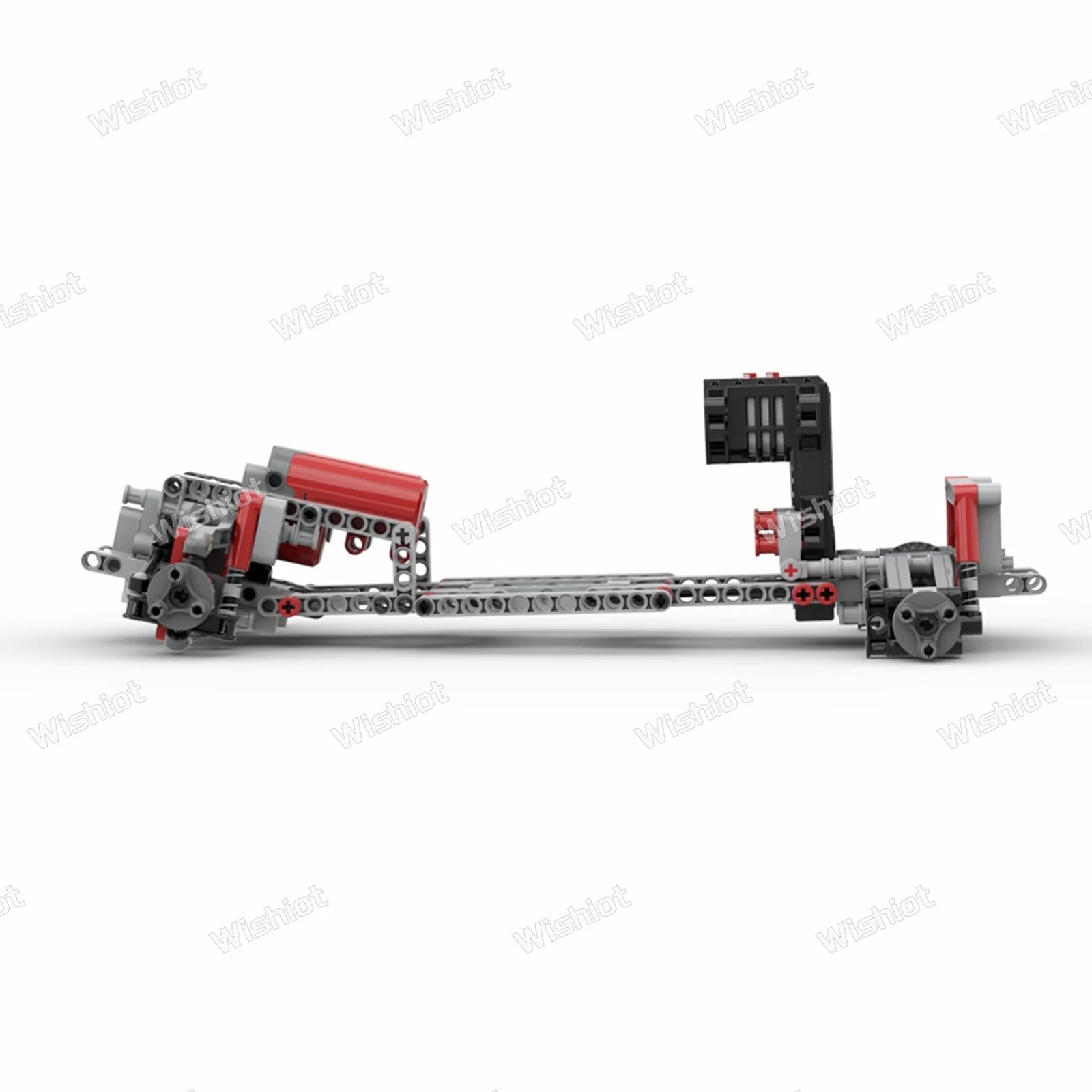 MOC 4WD Four-wheel Drive Chassis Independent Suspension Differential Steering Axle Buggy Motor Building Blocks Tech Car Parts