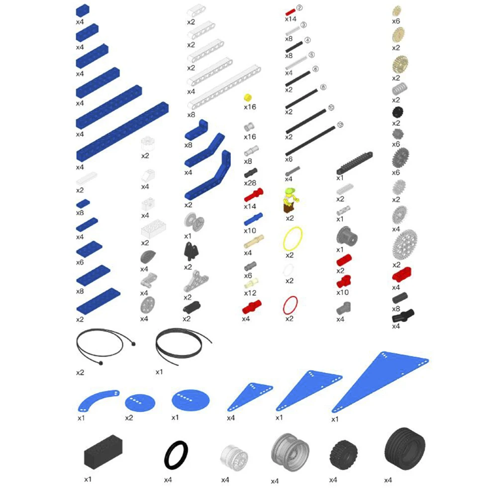 9686 396pcs Technical Power Mechanical Gear Set legoeds-compatible for Creator Robot Educational Learning MOC Power Functions