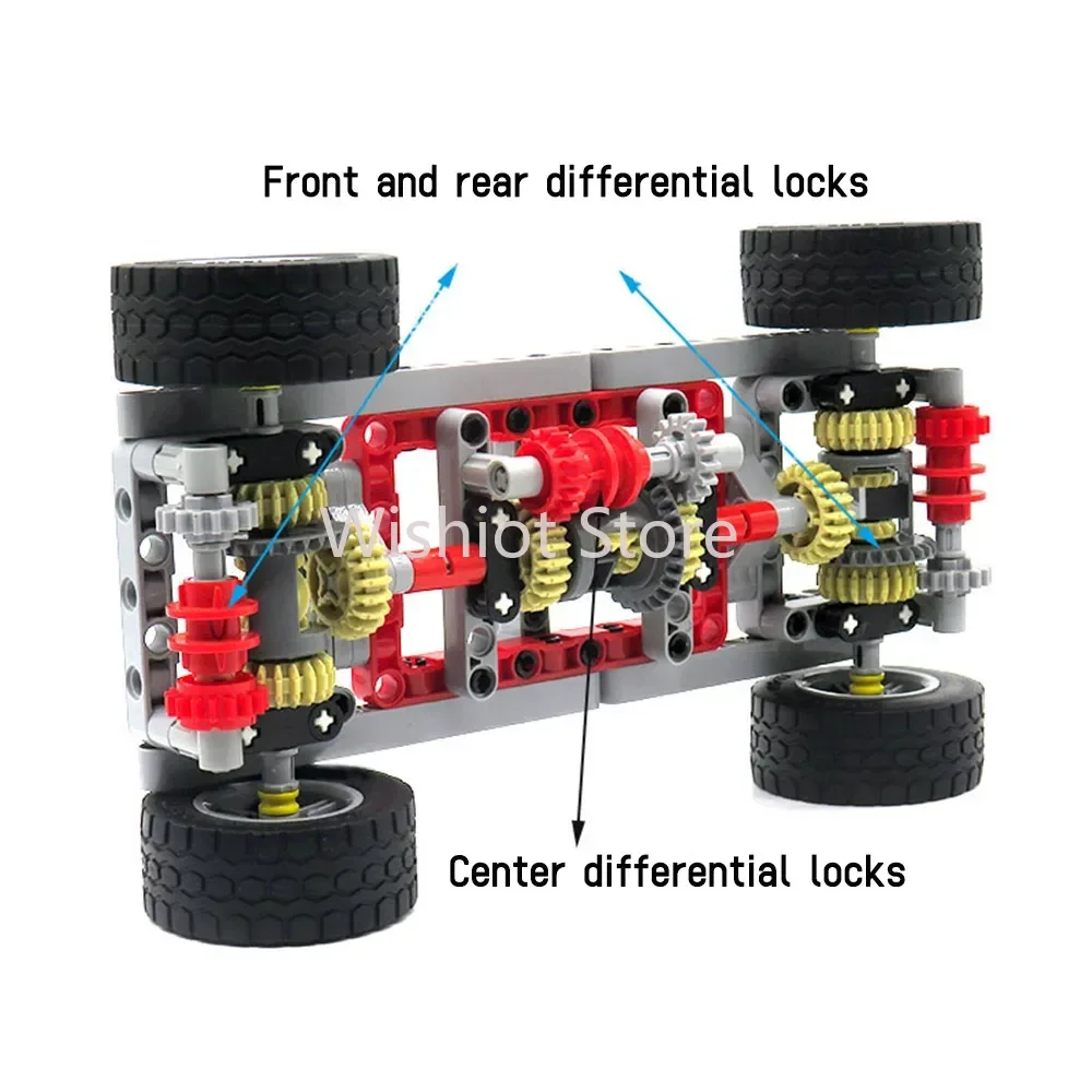 154PCS MOC Car Chassis Differentials Locks Blue-toothPower Motor APP Control Rechargeable for Building Blocks Car Modification 154PCS MOC Car Chassis Differentials Locks Blue-toothPower Motor APP Control Rechargeable for Building Blocks Car Modification