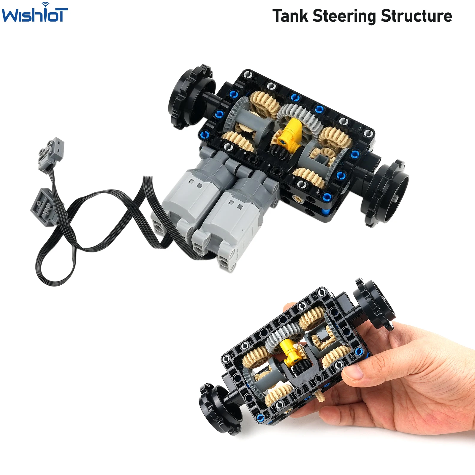 MOC-19788 Tank Steering Structure Gear Differential Hole Arm Beam Assembly Power Motor Control Small Particle Building Blocks MOC-19788 Tank Steering Structure Gear Differential Hole Arm Beam Assembly Power Motor Control Small Particle Building Blocks