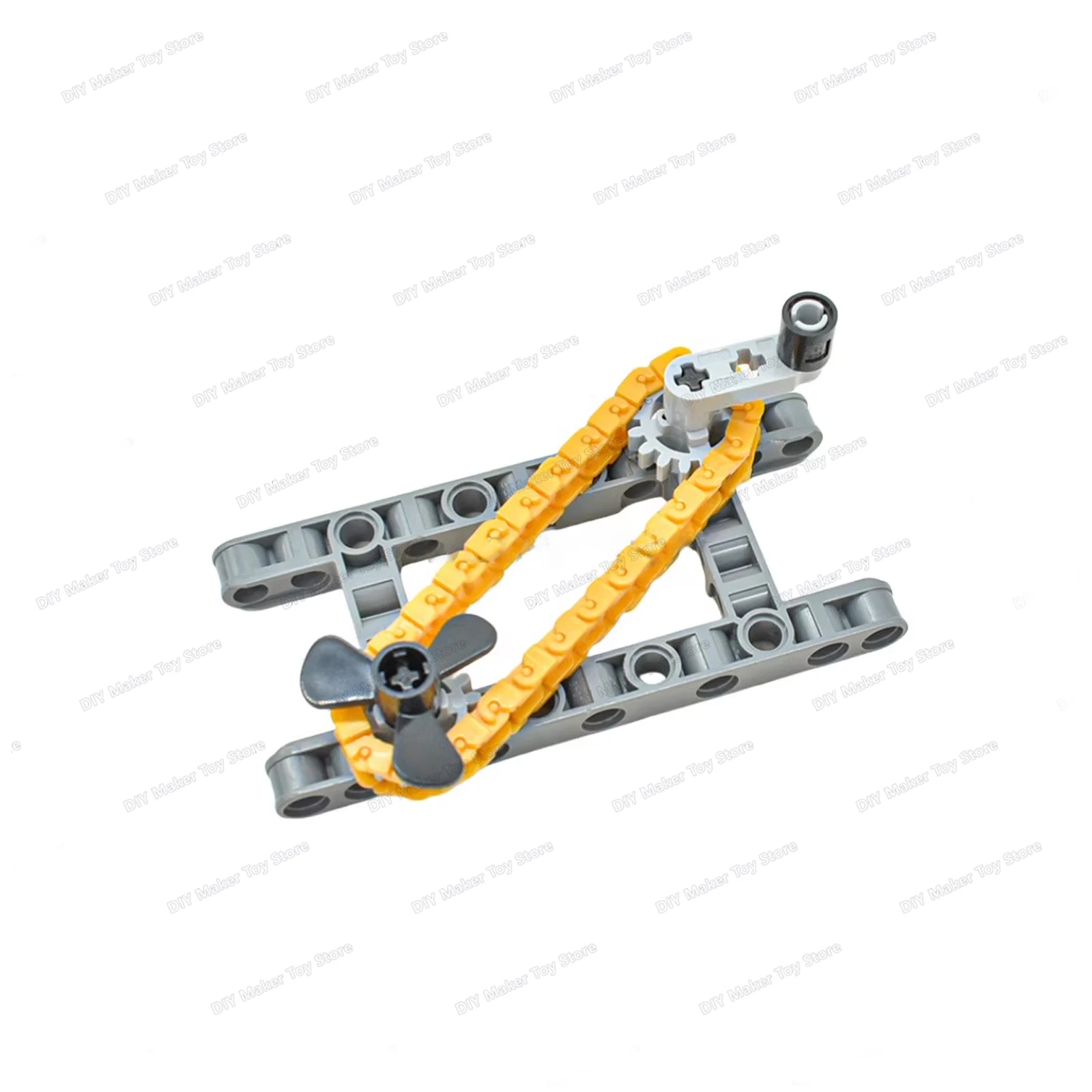 MOC cada Tech Parts Frame Arm Hole Beam Gears Small Chain Mechanical Transmission Set Building Blocks Brick Model Kid Toys Gifts