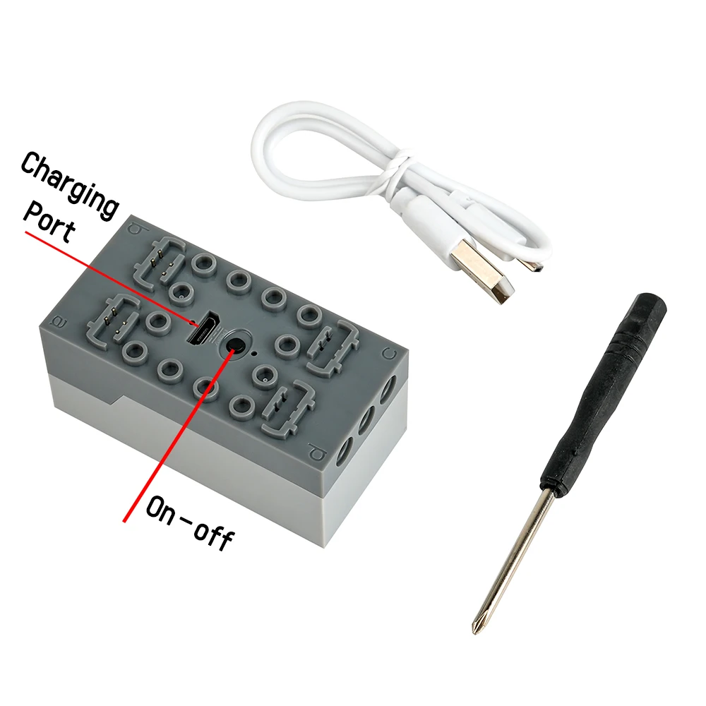 MOC 2 Way Remote Control Kit Lithium Battery Box L Motor Servo Motor legoeds-compatible Building Blocks 1:14 Sports Car Model