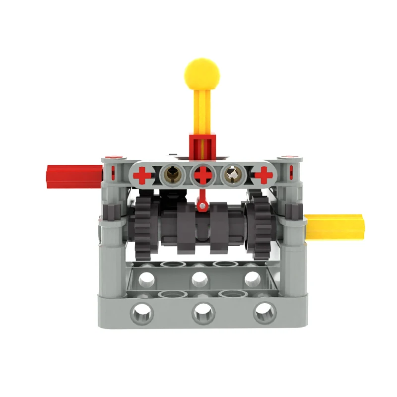MOC 2 Speed Gearbox Building Blocks Robot Gears Mechanical Technology Transmission System Set Assembled Bricks Toys Kids Gift