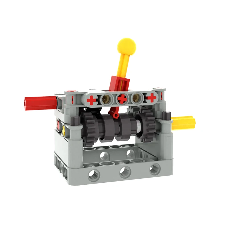 MOC 2 Speed Gearbox Building Blocks Robot Gears Mechanical Technology Transmission System Set Assembled Bricks Toys Kids Gift