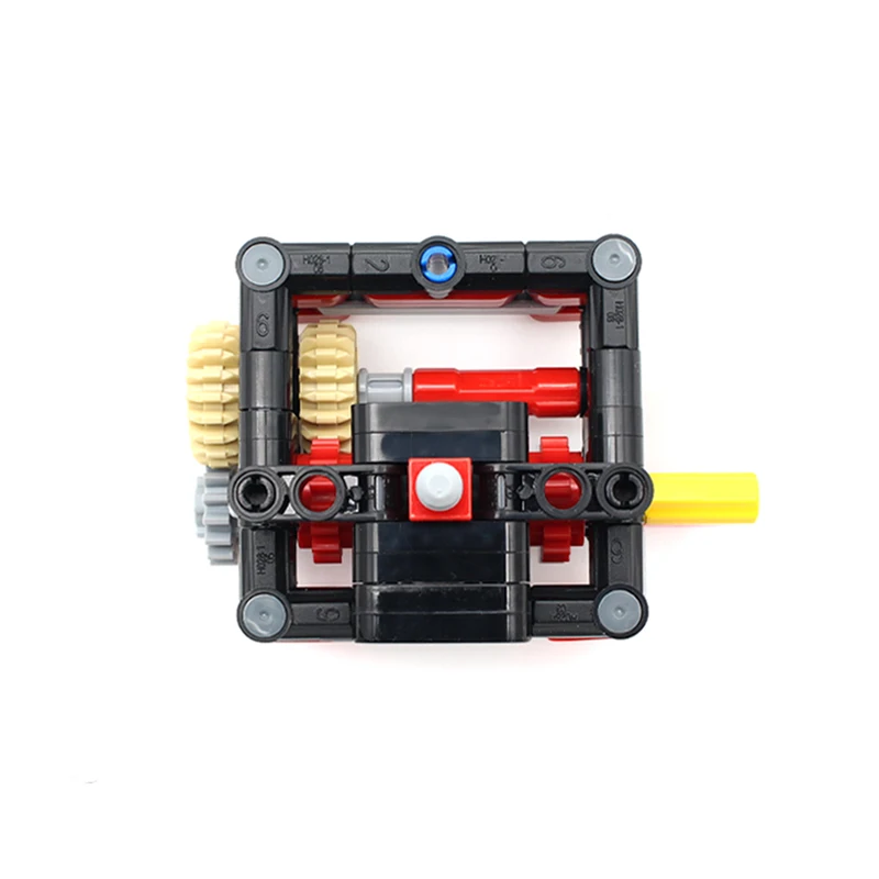 MOC 2+1 Speed Manual Shift Gearbox Parts Building Blocks Technical Transmission System Set Assembled Bricks Toys Kids Ideal Gift