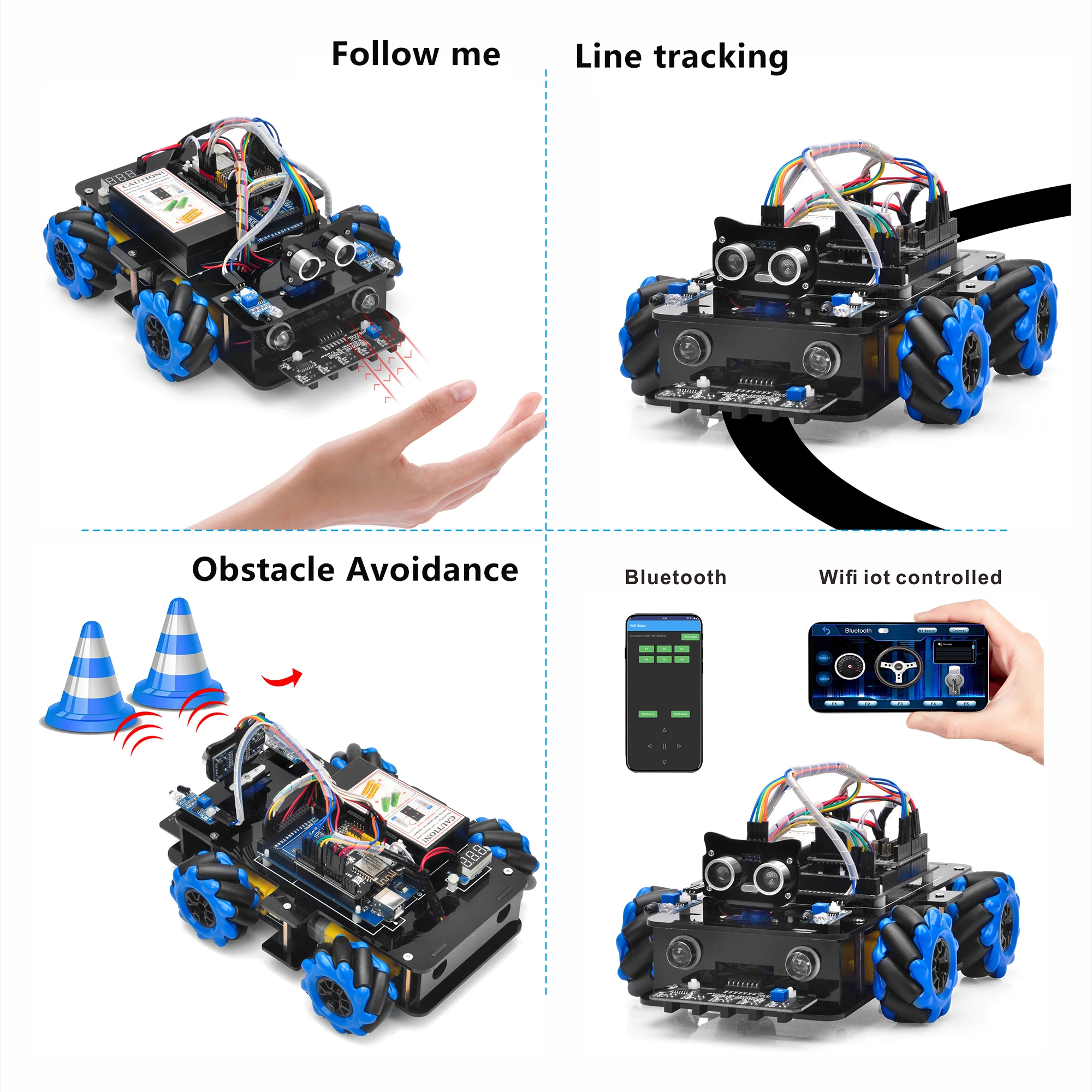 OSOYOO Omni-directional Mecanum Wheels Robot Car Kit OSOYOO Omni-directional Mecanum Wheels Robot Car Kit