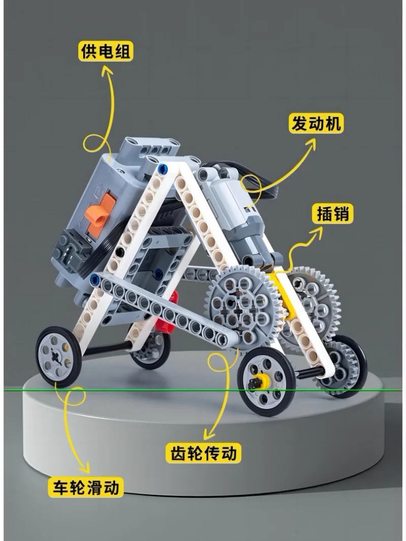 9686 Technical Building Blocks Parts Kit Physical Mechanical Enlightenment Educational DIY Power Function Bricks Kids Toys Gift