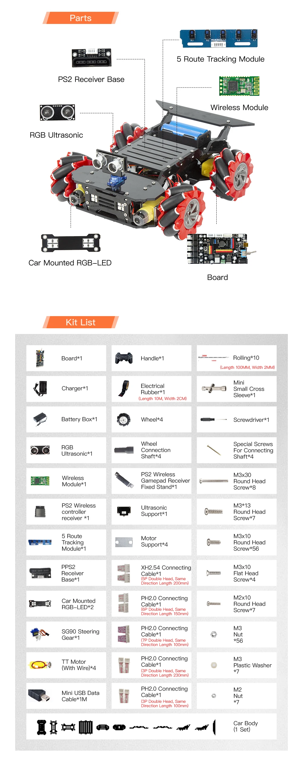 KUONGSHUN Crab Overlord McNamum Wheel Robot Car Kit Compatible With Arduino IDE KUONGSHUN Crab Overlord McNamum Wheel Robot Car Kit Compatible With Arduino IDE