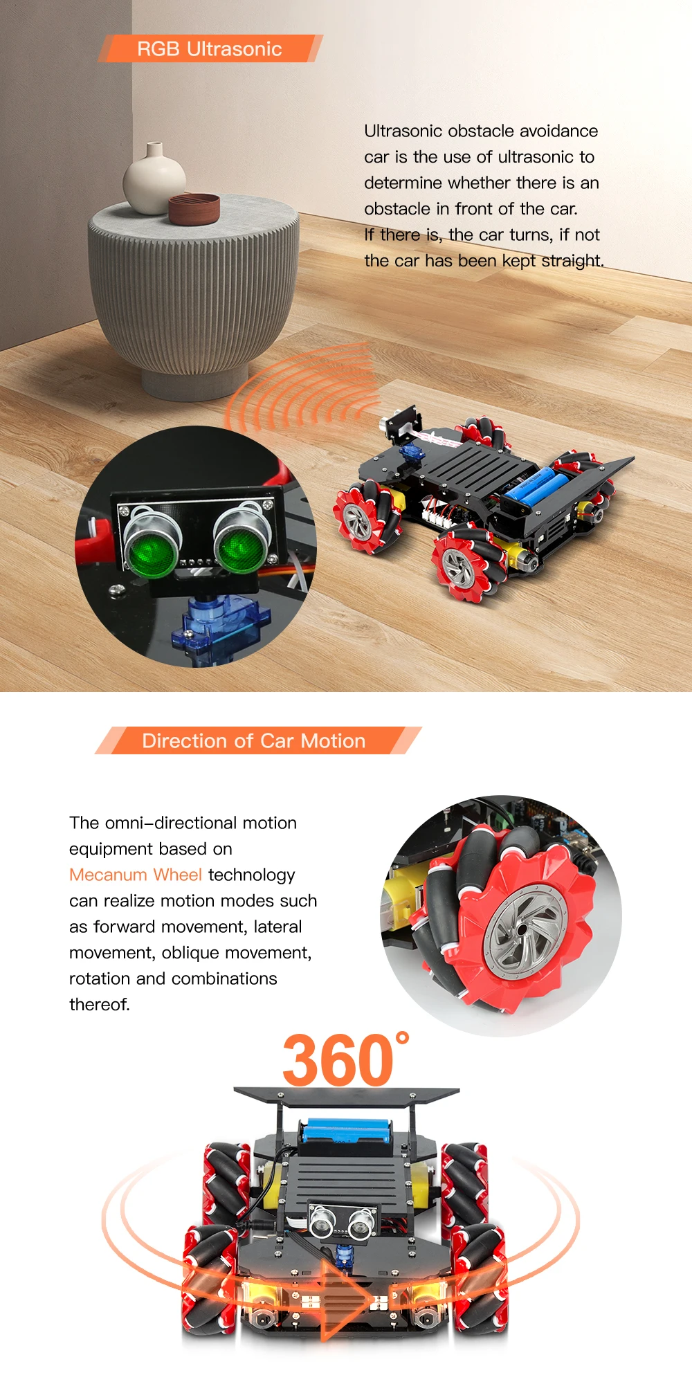 KUONGSHUN Crab Overlord McNamum Wheel Robot Car Kit Compatible With Arduino IDE KUONGSHUN Crab Overlord McNamum Wheel Robot Car Kit Compatible With Arduino IDE