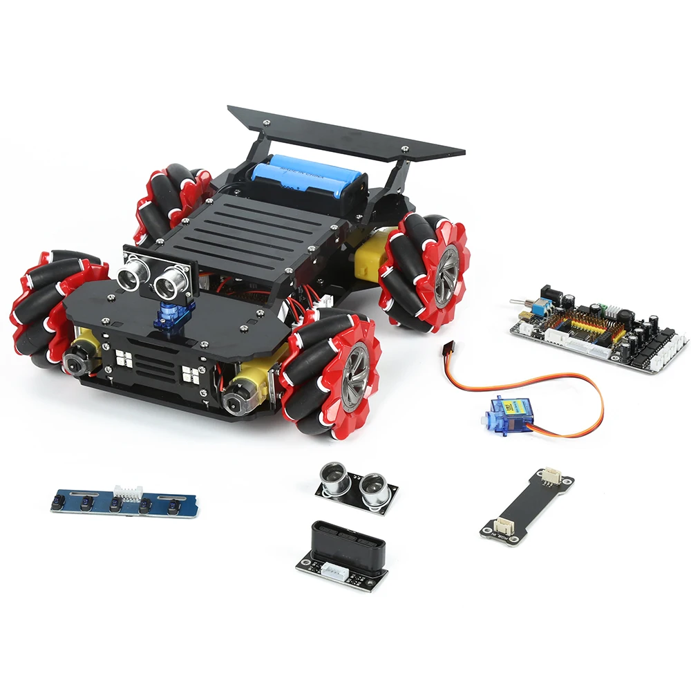 KUONGSHUN Crab Overlord McNamum Wheel Robot Car Kit Compatible With Arduino IDE KUONGSHUN Crab Overlord McNamum Wheel Robot Car Kit Compatible With Arduino IDE