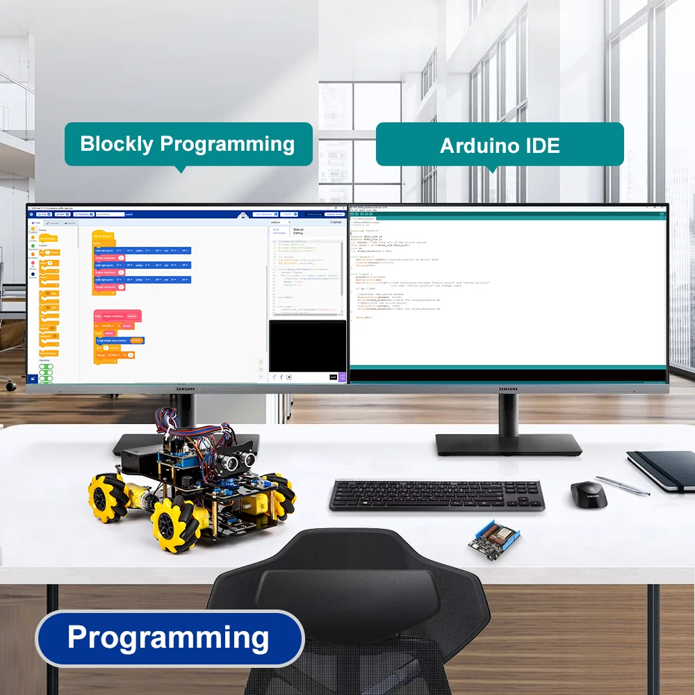 ACEBOTT Robot toy Starter Kit for Arduino Project with ESP32 and Code Learning Develop Skill Full Version Smart Car Kit ACEBOTT Robot toy Starter Kit for Arduino Project with ESP32 and Code Learning Develop Skill Full Version Smart Car Kit