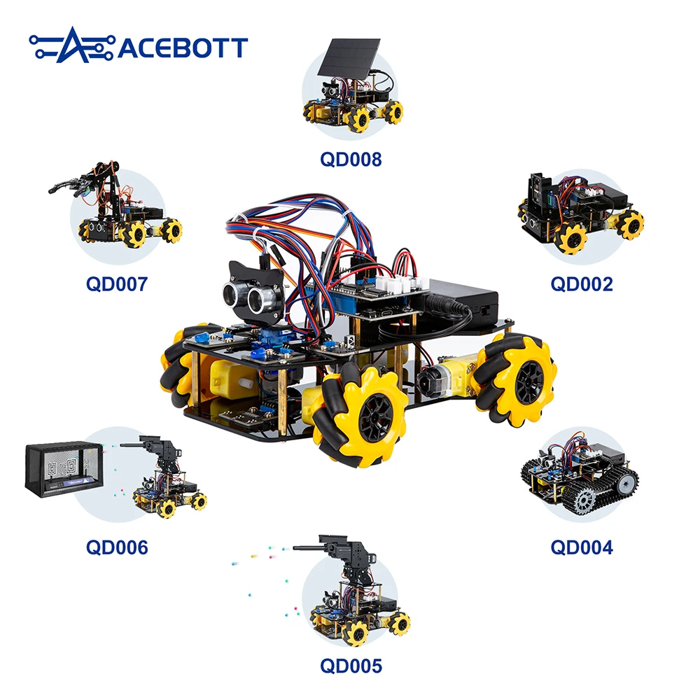 ACEBOTT Robot toy Starter Kit for Arduino Project with ESP32 and Code Learning Develop Skill Full Version Smart Car Kit ACEBOTT Robot toy Starter Kit for Arduino Project with ESP32 and Code Learning Develop Skill Full Version Smart Car Kit