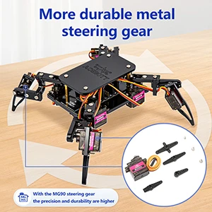 ACEBOTT ESP8266 Bionic Quadruped Spider Robot Kit App Remote Control Walking Crawling STEM Robotics Project for Arduino ESP32 ACEBOTT ESP8266 Bionic Quadruped Spider Robot Kit App Remote Control Walking Crawling STEM Robotics Project for Arduino ESP32
