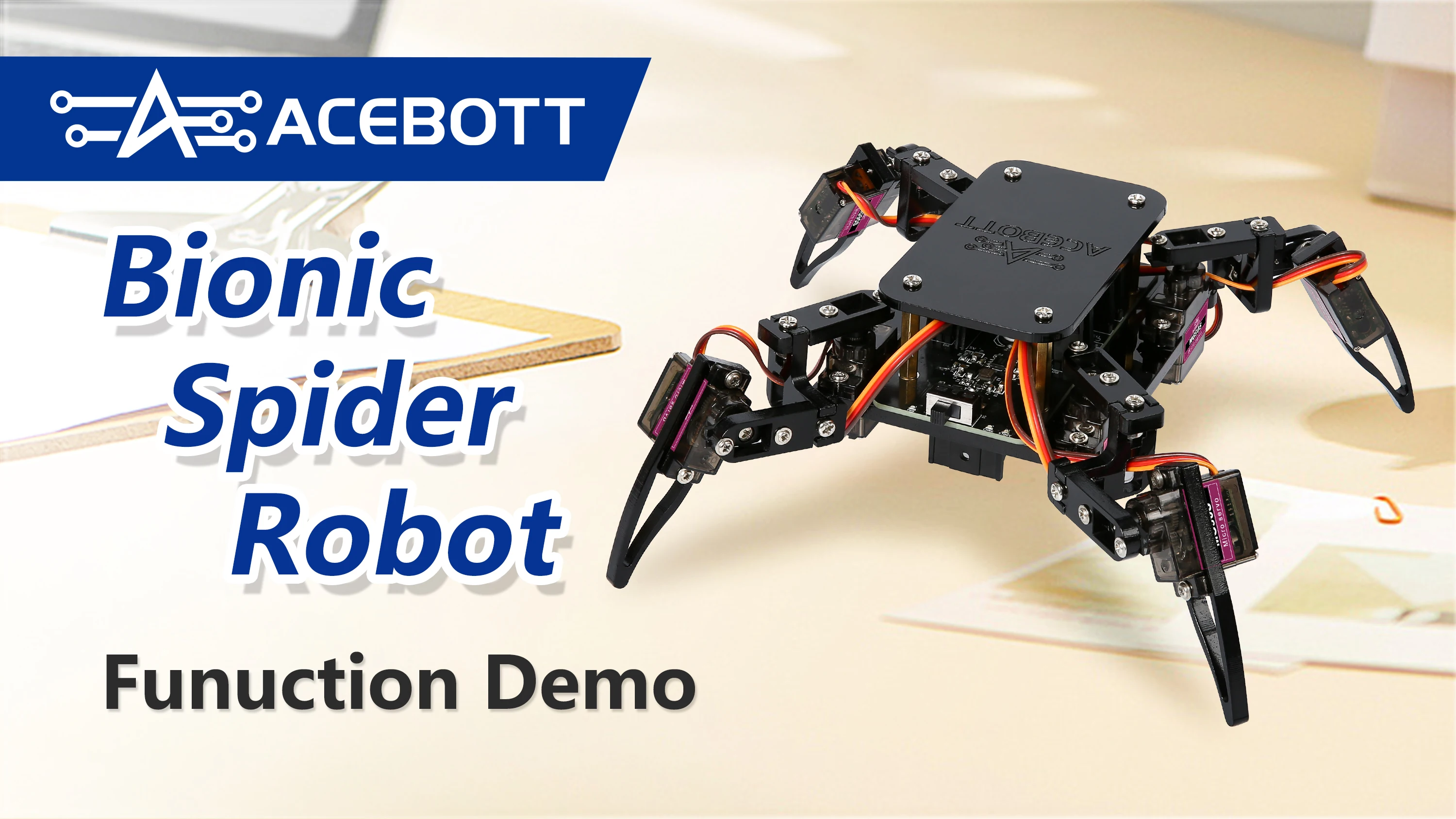 ACEBOTT ESP8266 Bionic Quadruped Spider Robot Kit App Remote Control Walking Crawling STEM Robotics Project for Arduino ESP32 ACEBOTT ESP8266 Bionic Quadruped Spider Robot Kit App Remote Control Walking Crawling STEM Robotics Project for Arduino ESP32