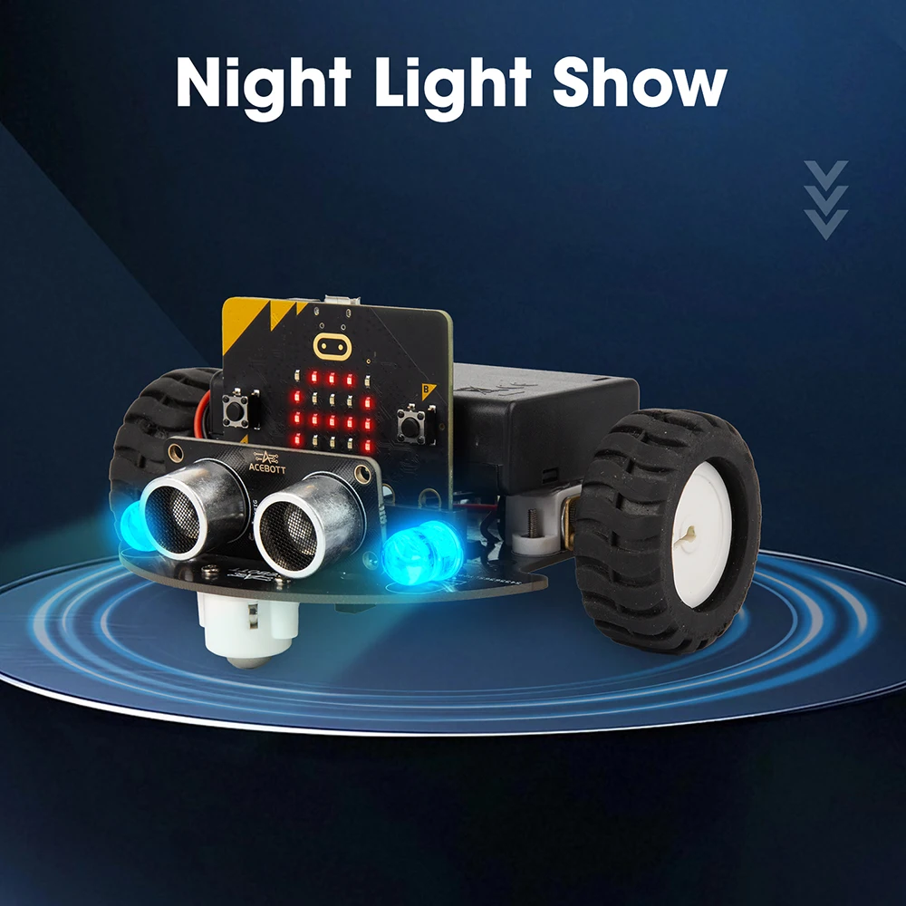 ACEBOTT Smart Robot Car Kit for BBC Micro:bit STEM Science Kits Coding Robots ACEBOTT Smart Robot Car Kit for BBC Micro:bit STEM Science Kits Coding Robots