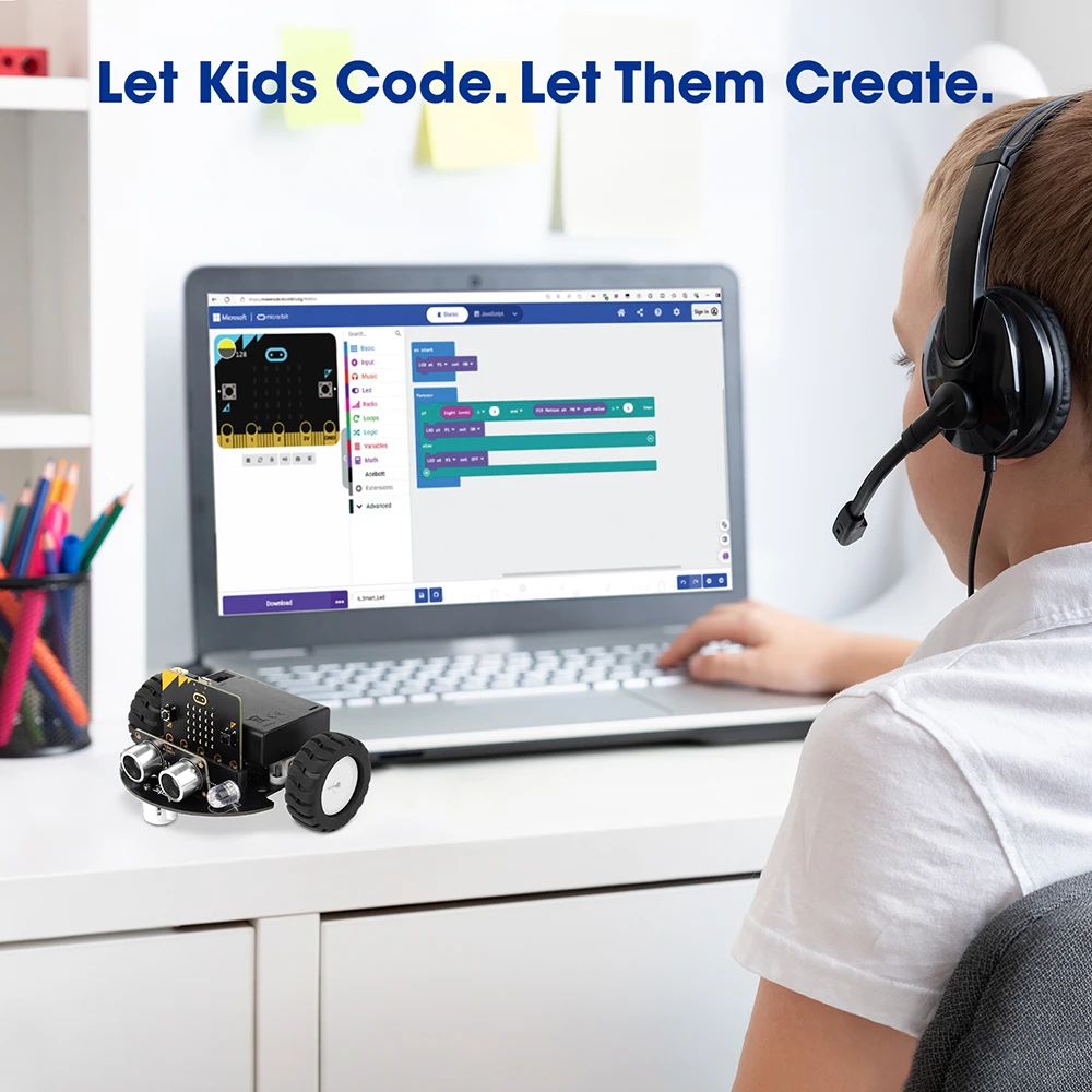 ACEBOTT Smart Robot Car Kit for BBC Micro:bit STEM Science Kits Coding Robots