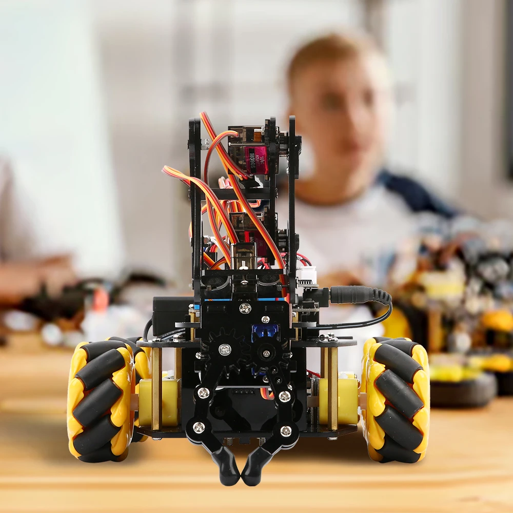 ACEBOTT 5 DOF Smart Robot Arm Car Kit and 4 DOF ESP32 Programmable Robotic for Arduino STEM Educational DIY Robot Arm Kit