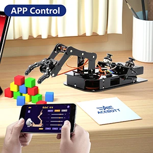 ACEBOTT 5 DOF Smart Robot Arm Car Kit and 4 DOF ESP32 Programmable Robotic for Arduino STEM Educational DIY Robot Arm Kit