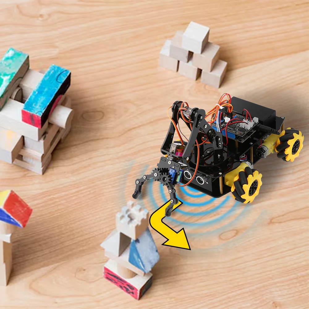 ACEBOTT 5 DOF Smart Robot Arm Car Kit and 4 DOF ESP32 Programmable Robotic for Arduino STEM Educational DIY Robot Arm Kit