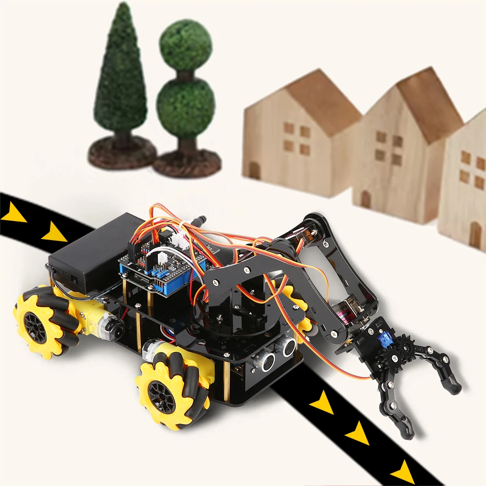 ACEBOTT 5 DOF Smart Robot Arm Car Kit and 4 DOF ESP32 Programmable Robotic for Arduino STEM Educational DIY Robot Arm Kit