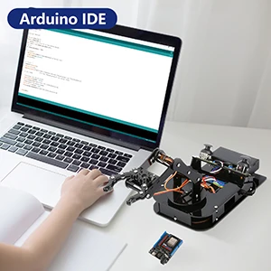 ACEBOTT 5 DOF Smart Robot Arm Car Kit and 4 DOF ESP32 Programmable Robotic for Arduino STEM Educational DIY Robot Arm Kit