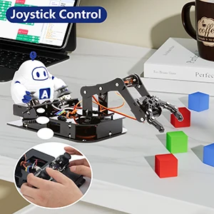 ACEBOTT 5 DOF Smart Robot Arm Car Kit and 4 DOF ESP32 Programmable Robotic for Arduino STEM Educational DIY Robot Arm Kit