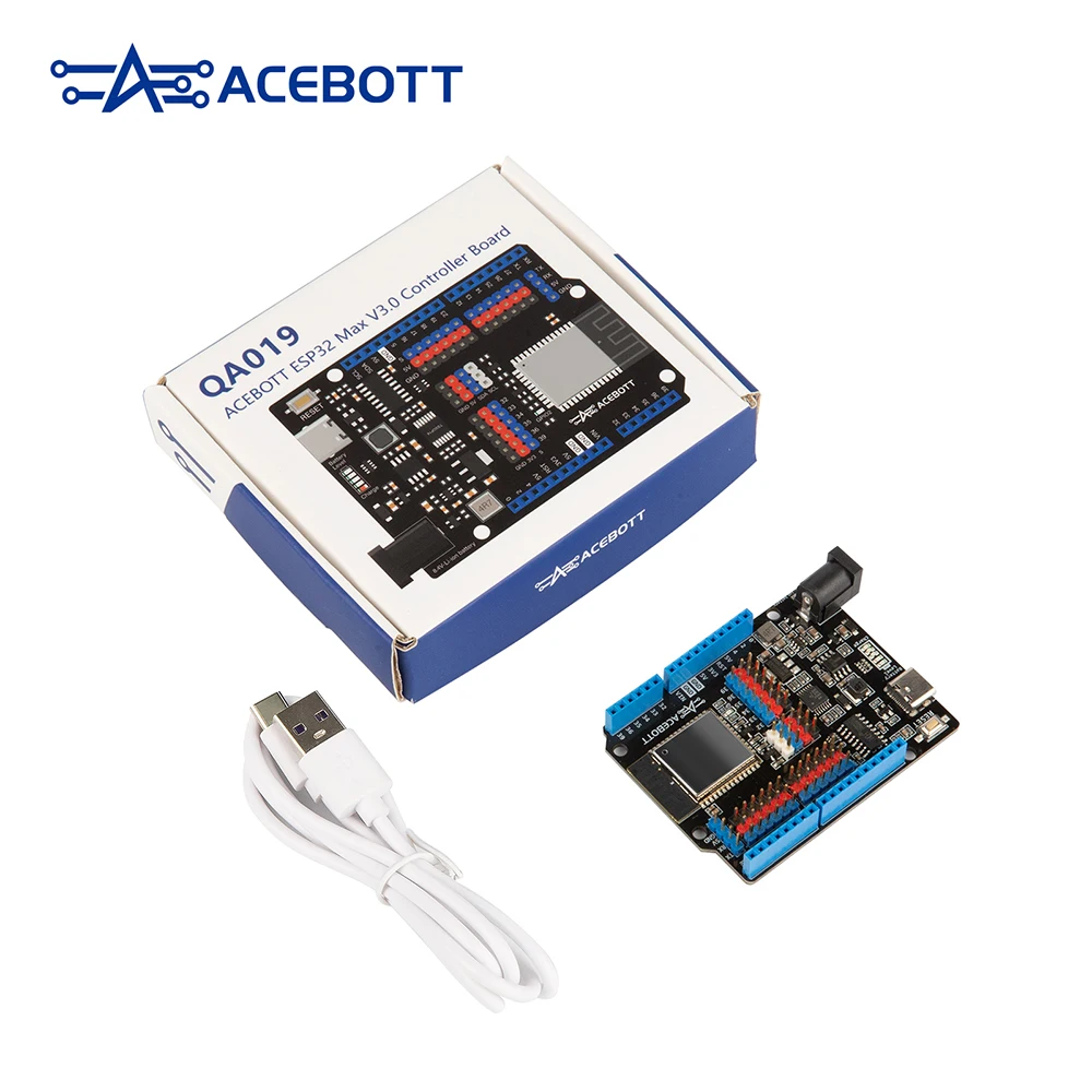 ACEBOTT ESP32 Max V3.0 Development Board Type-C Dual Mode WiFi Dual Core Rechargeable Microcontroller for Arduino ACEBOTT ESP32 Max V3.0 Development Board Type-C Dual Mode WiFi Dual Core Rechargeable Microcontroller for Arduino