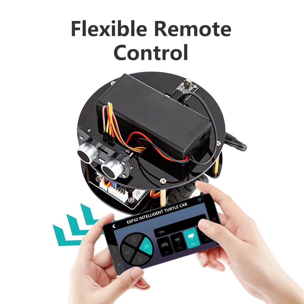 KUONGSHUN Multifunction Smart Little Turtle Robot Car for ESP32 Arduino Robot STEM Kids Programable Robot Kit KUONGSHUN Multifunction Smart Little Turtle Robot Car for ESP32 Arduino Robot STEM Kids Programable Robot Kit