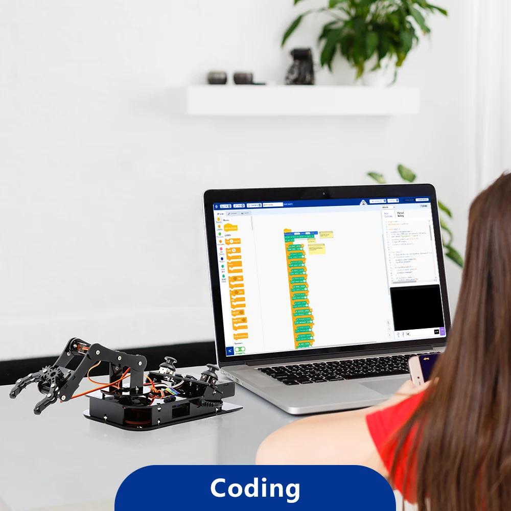 ACEBOTT ESP32 Robot Mechanical Arm Kit For Arduino DIY Desktop Educational Robot Arm for Arduino